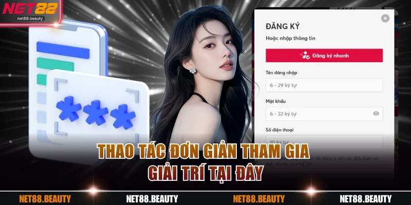 Thao tác đơn giản tham gia giải trí tại đây